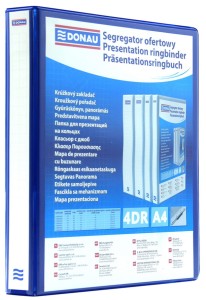 Segregator ofertowy DONAU, PP, A4/4RD/40, niebieski