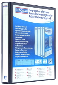 Segregator ofertowy DONAU, PP, A4/4RD/50, czarny