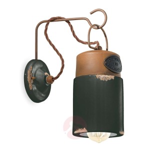 Lampa ścienna C1621, ceramika i metal, czarna