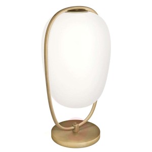 Lampa stołowa Lanna z kloszem z dmuchanego szkła