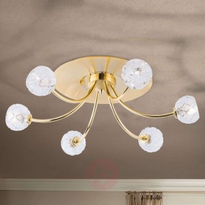 Lampa sufitowa z kryształami Maderno, złota, 57cm