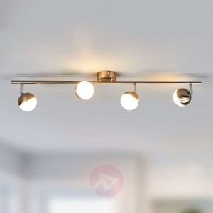 Skromna lampa sufitowa LED Jonne, nikiel matowy