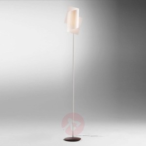 Unikalna lampa stojąca Loop 150 cm orzech