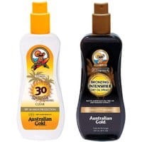 Australian Gold SPF 30 Spray Gel 237ml + Australian Gold Intensifier Bronzing Dry Oil Spray 237ml