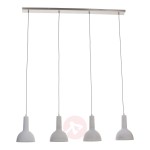 4-punktowa lampa wisząca Tazza, betonowe klosze