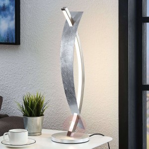 Lampa stołowa LED Marija, szlachetne srebro