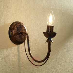 Lampa ścienna Thida, jak żyrandol, stare złoto