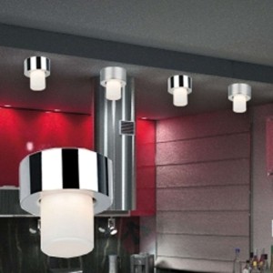 Mała lampa sufitowa Viper chromowa