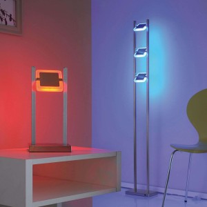 Regulowana lampa stołowa LED RGB Vidal, pilot