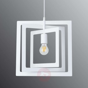 Zmienna lampa wisząca Justyna w białym kolorze