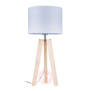 Trójnożna lampa stołowa Lotta z białym kloszem