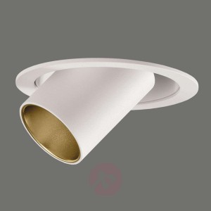 Bardo - oprawa wpuszczana LED, biała/złota