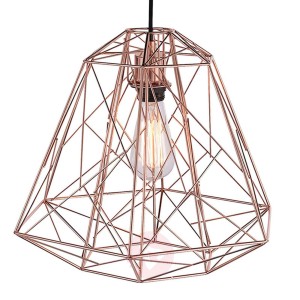 Lampa wisząca Skeletton w błyszczącej miedzi