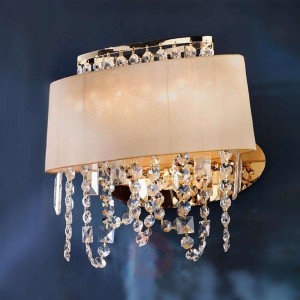 Ekskluzywna lampa ścienna JEVANA z kryształami