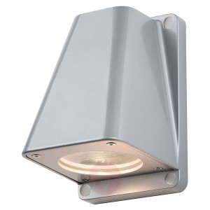 Srebrnoszara zewnętrzna lampa ścienna WALLYX GU10