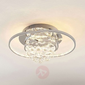Lucande Keely lampa sufitowa LED kryształ, 44,5 cm