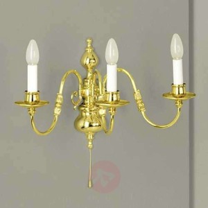 Lampa ścienna Imke 3-pkt. mosiądz polerowany