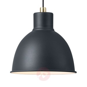 Lampa wisząca Pop Rough z metalu, czarna