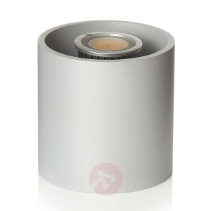 Lindby Parvin aluminiowy downlight, okrągły, szary