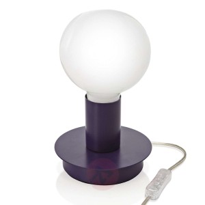Purystyczna lampa stołowa Lumetto – fioletowa
