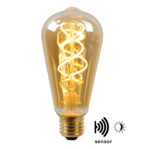 Żarówka LED E27 ST64 4W 2 200 K bursztyn czujnik
