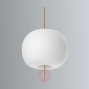 Szklana designerska lampa wisząca LED Kushi, 33 cm