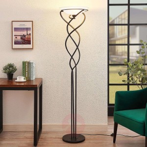 Lindby Lilou lampa oświetlająca sufit, brązowa