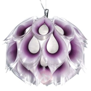 Mieniąca się lampa wisząca FLORA M, liliowa