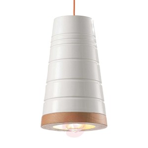 Skandynawska ceramiczna lampa wisząca C1785, biała