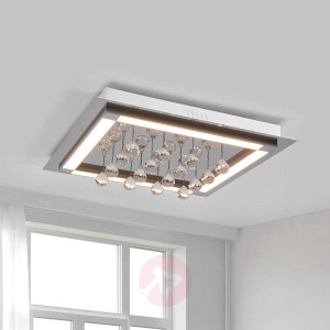 Lampa sufitowa LED Leggero z kryształ. zawieszkami