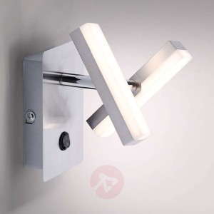 Prostokątna lampa ścienna LED Rico, dwupunktowa