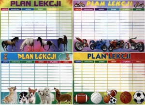Polsyr Plan lekcji A5 25 sztuk