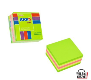 Stick'n Bloczek 51 x 51 mm zielony-mix neon i pastel