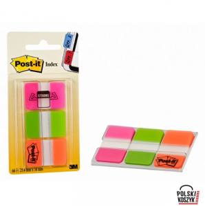 Post-It Zakładki indeksujące 3 x 22 kartki 38 x 25 mix kolorów pastel