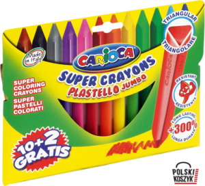 Carioca Kredki Plastello Jumbo 12 kolorów