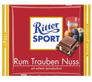 Ritter Czekolada Mleczna z Rumem i Bakaliami 100 g