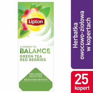 Lipton Classic Green Tea Berries Zielona herbata z delikatną nutą truskawki i maliny 25 kopert