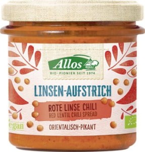 Allos Pasta z soczewicy pikantna bezglutenowa BIO 140 g