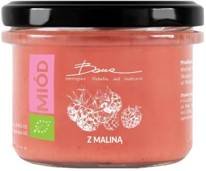 Bona Miód wielokwiatowy z maliną BIO 250 g