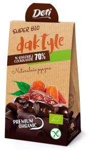 Doti Daktyle w czekoladzie gorzkiej bezglutenowe BIO 50 g