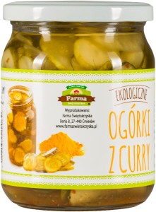 Farma Świętokrzyska Ogórki z curry BIO 320 g