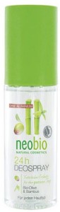 Neobio Dezodorant w sprayu oliwka bambus Eko 100 ml