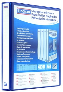 Segregator ofertowy DONAU, PP, A4/4RD/65, niebieski