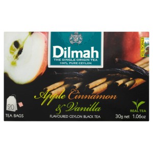 Dilmah Cejlońska czarna herbata z aromatem jabłka cynamonu i wanilii 30 g (20 torebek)
