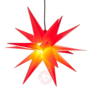 Gwiazda Ganesha 18-ramienna zewnętrzna, czerwona