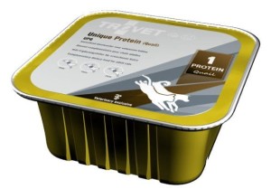 Trovet Unique Protein UPQ Przepiórka dla psa i kota tacka 300 g