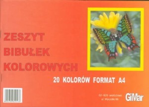 Zeszyt papierów kolorowych bibułka GIMAR (20-kolorów)