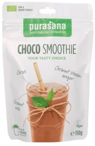 Purasana Smoothie czekoladowe bezglutenowe BIO 150 g