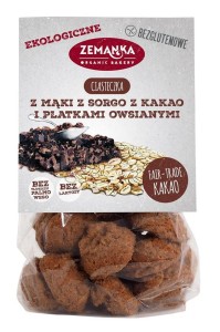 Zemanka Ciasteczka z mąki z sorgo z płatkami owsianymi i kakao bezglutenowe BIO 100 g