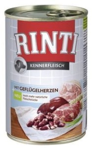 Rinti Kennerfleisch Geflugelherzen pies - serca drobiowe puszka 400 g